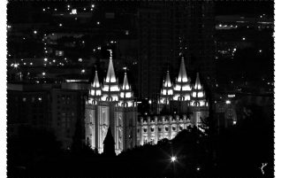 Close-up of Salt Lake Temple