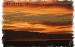 Sunset on the Oquirrh Mountains