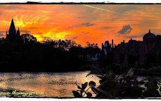 Sunsetting over Hogwarts